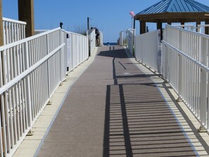 CARPETED BOARDWALK TO BEACH