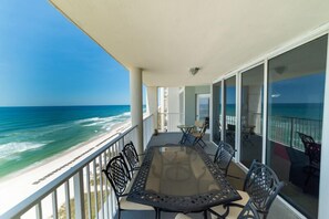 Enjoy endless views of the Emerald Coast on your extra large balcony