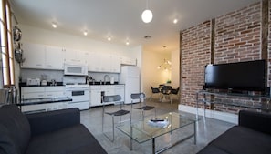 Living room looking into Kitchen