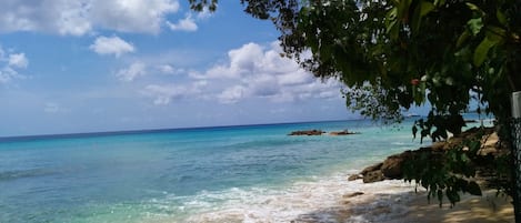 Views of the beautiful blue Caribbean Sea