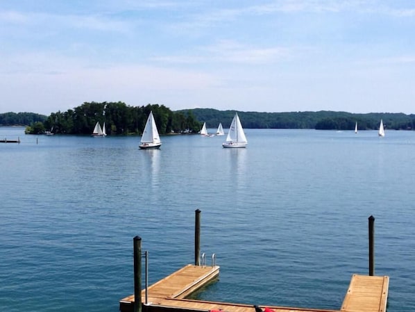 We often see sailboats and races since the VA Sail Club is right next door.