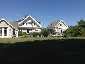 View of back yard retreat