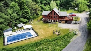 The pool is a large 36x16, non diving pool being 6ft to 3ft in depth.