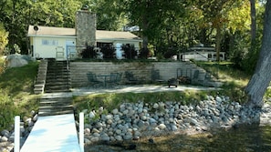 Yellow Cottage Patio and Shoreline