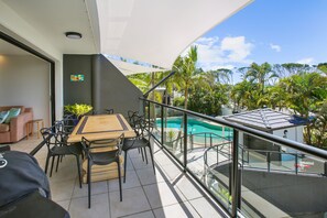 View of pool from deck