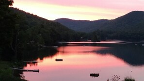 Sunset Reflections - view from the porch.