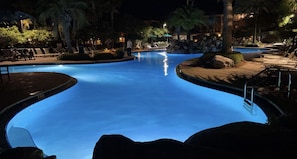 Enjoy an illuminated night swim in the resort style pool. Open until 10pm.