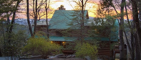 Front of house at Sunset