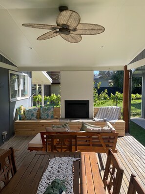 Outdoor dining and day bed