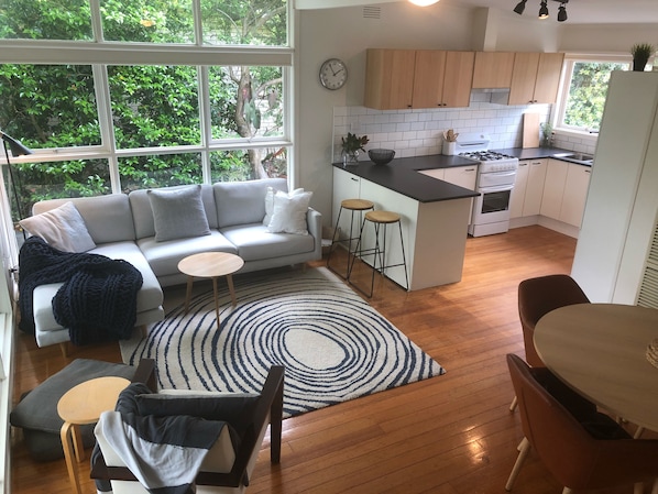 Main Open Plan Lounge, Kitchen and Dining Area