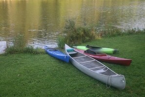 Boats for you to use (3) kayaks canoe and rowboat