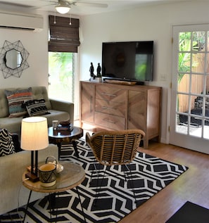 Main entrance off living room inside private gated entrance.