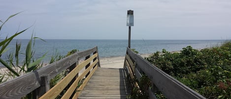 Neighborhood stairway to the beach