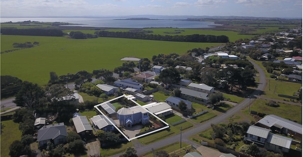 Aerial View of House looking towards Swan Bay and Churchill Island