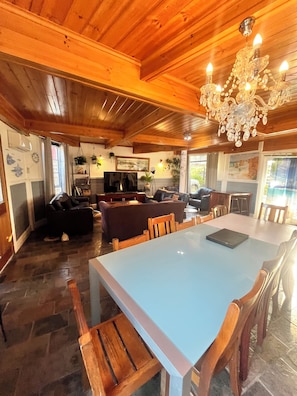 Main lounge room and dining area