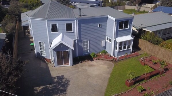 Aerial view front of house