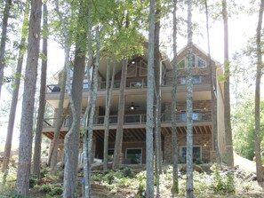 Lake view of house