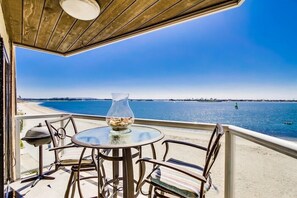Balcony to the bay with seating for 2