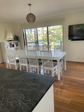 Upstairs living and dining.