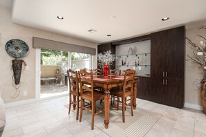 Dining Area with adjacent Private back patio