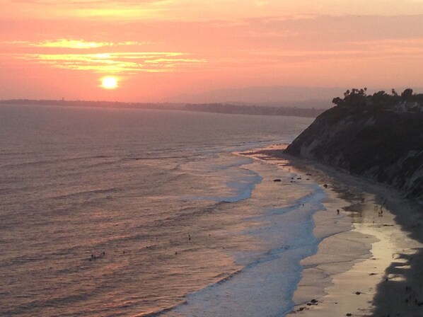 View from cliff at the end of the street