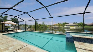Spacious heated pool