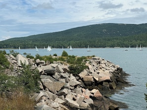 Sailboat race from the grounds near Deer Track