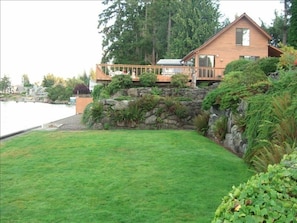 lower lawn of Beach House