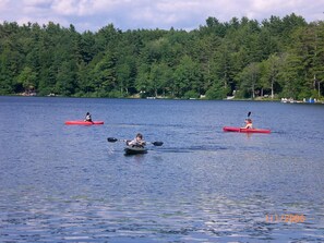 Kayaks are included with the rental.