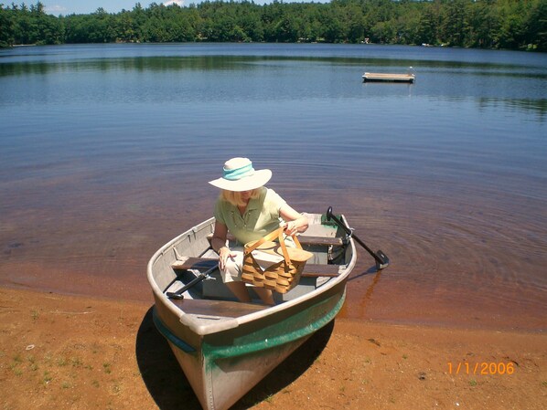 Shallow beach area.