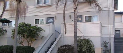 Front of 2 story townhome.  There's parking in front and garage underneath