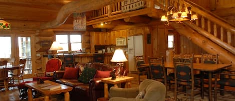 Experience the beauty and feel of a real log lodge.