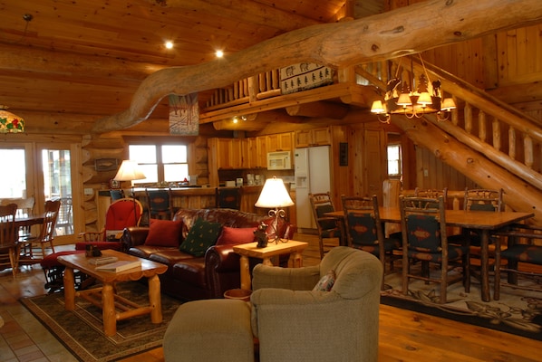 Experience the beauty and feel of a real log lodge.