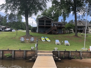 View of back yard from dock