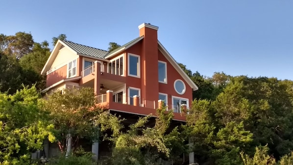 Craftsman home on deep water cove.