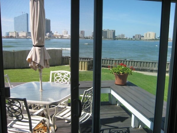 View of the of the ocean/inlet and Atlantic City from the master bedroom