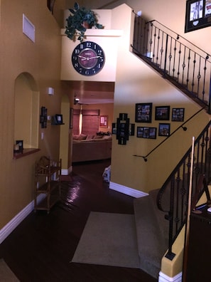 Front entry way and stair case.