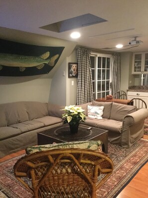 Living space with pull out sofa sleeper