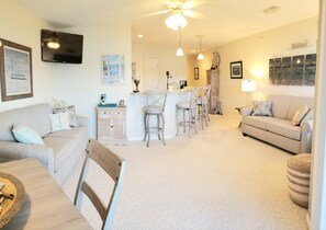 Bar seating for 4 with new swivel stools