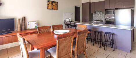 Large dining area with a great kitchen with cooking equipment