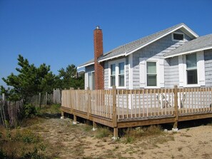 Private large deck with beautiful view of the ocean