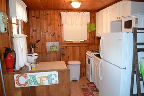 View of our kitchen with a table for four