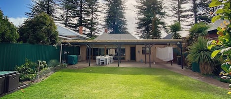 A large block with a good size yard for the children to run and play. 