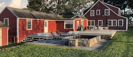 View of deck and patio with soak pool