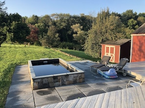 View of heated soak pool.