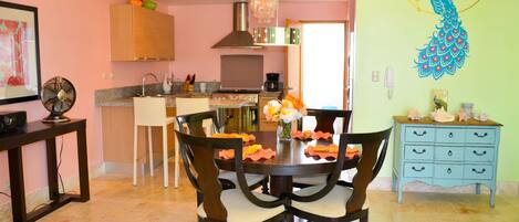 Dining area and kitchen view