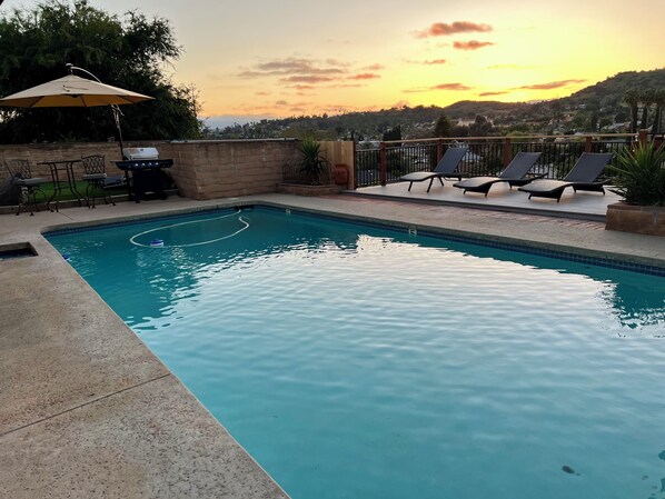 backyard sunset
