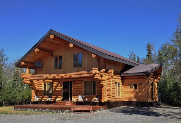 Majestic log home with over 3 acres of private property
