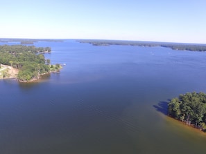 view of lake out in front of property