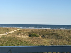 Overlooking ocean from family room deck
